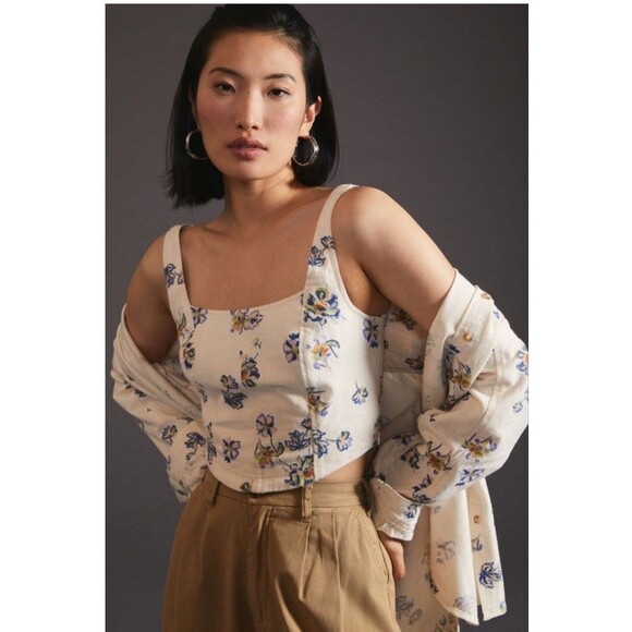Anthropologie Tops - Anthropologie Pilcro Kailey Floral Corset Top Sz XL